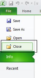 Excel 2010 Foundation Page 16 Click on the Save button to save the file to disk.