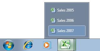 Select a file called Sales 2005, and then click on the Open button to open the workbook.