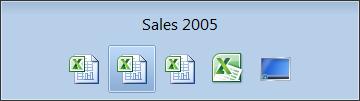 Switching between workbooks To switch to a particular Excel workbook, click on the Excel workbook icon displayed within the Windows Taskbar (across the