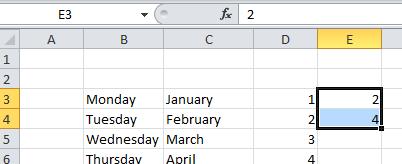 Excel 2010 Foundation Page 53 Use AutoFill to extend the series down the page.
