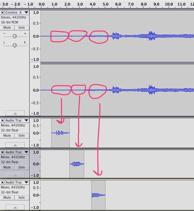 Repeat all of the steps above for every utterance you want to dub and remember that every new dub you make adds an extra track below: Note how the waveform in the original track has been flattened