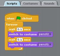 Now create a script that animates the sprite from one