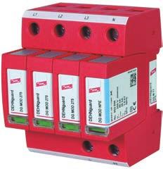 DEHNguard DG M TT 275 (952 310) Prewired complete unit consisting of a base part and plug-in protection modules High discharge capacity due to heavy-duty zinc oxide varistors / spark gaps High