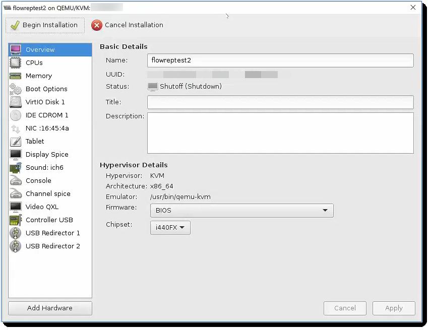 Installing a Virtual Appliance on a KVM Host 17. In the navigation pane, select NIC. 18.