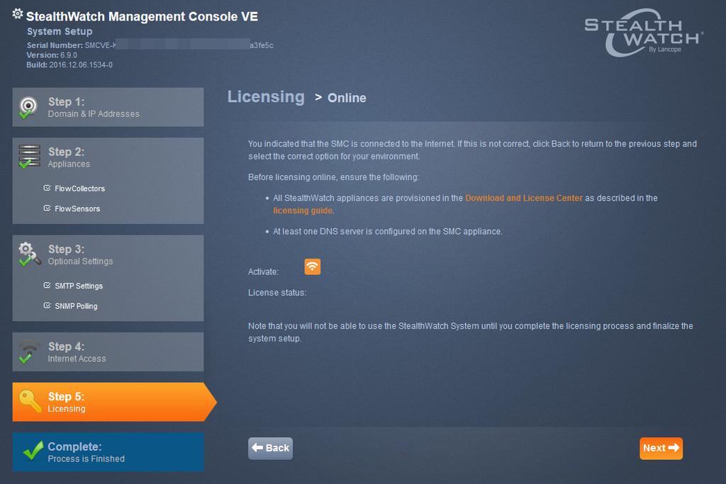 Configuring a System 21. Click the Download and License Center link.