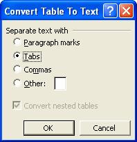 Create a new document Insert a table containing 4 columns and 7 rows (use the Insert Table icon). Enter the following data into the table. Click within the table.