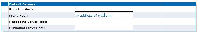 7 Configuring the FXS Unit Linking the FXS Unit to the FXO Unit Information 1) 2) 3) 4) 5) Go to SIP/Servers.