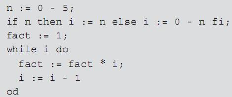 A Sample Small Language (cont d.) Example program in this language: Semantics are given by the final environment: Programming Languages, Third Edition 21 A Sample Small Language (cont d.