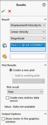 Click Results and Plots on the Motion Manager toolbar, Fig.