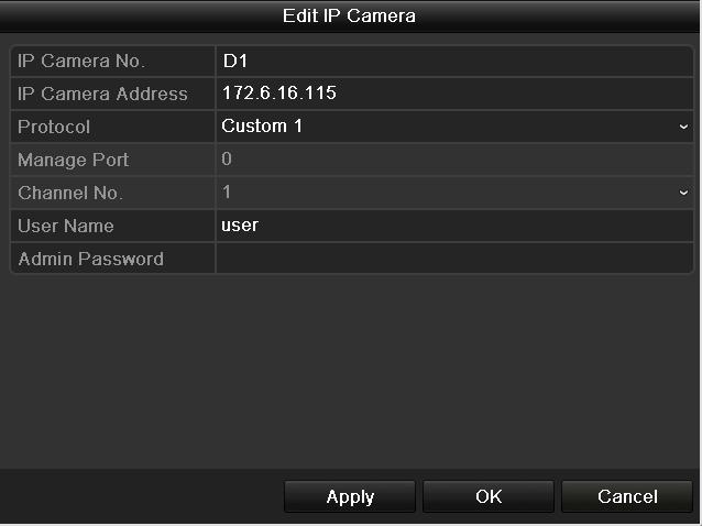 1. Click the icon to edit the parameters; you can edit the IP address, protocol and other parameters. Edit the Parameters 2.