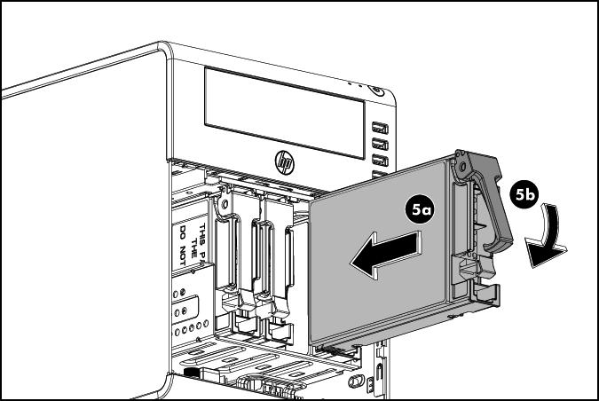 5b. Disconnect the 4 hard drive power cables. 5c. Disconnect the power cable from the system tray. NOTE: Repeat similar steps as indicated for the other hard disc drives installation.