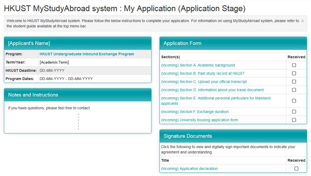 Step 5: Begin your application 1. Pay attention to the application deadline. 2.