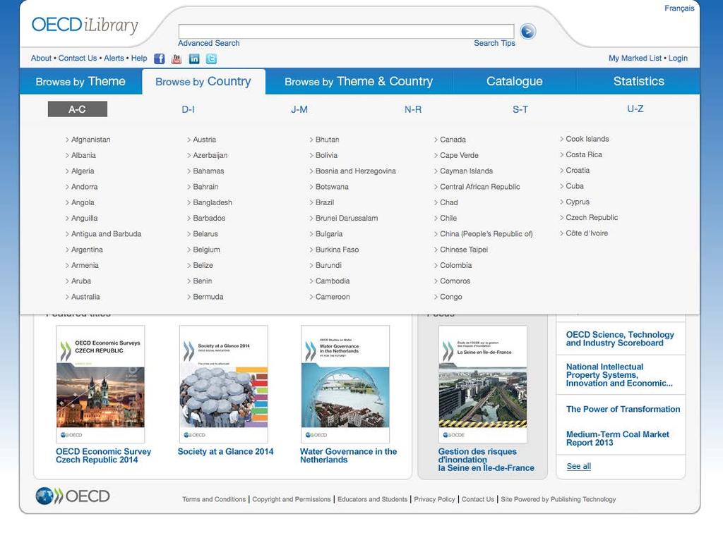 «Browse by country» «Browse by country» gives direct access to all published items that have been indexed for this particular country The indexation is performed by Editors.