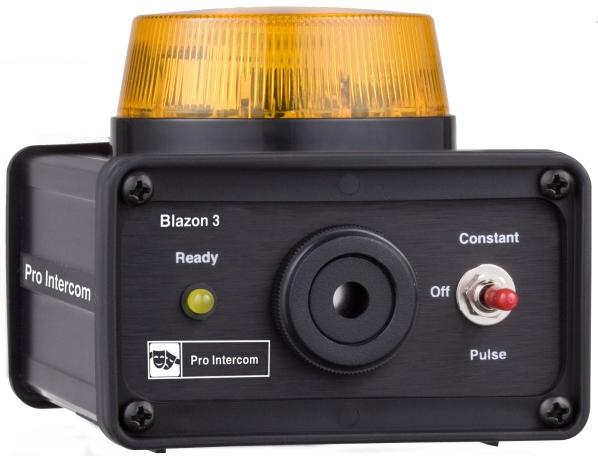 Blazon 3 Strobe Light and Annunciator Per for mance Durability Value Compatibility Per for mance: Bla zon 3 is trig gered by the same volt age which lights the nor mal sig nal lamps in the in ter com