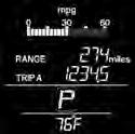 Outside temperature When you start the engine, the