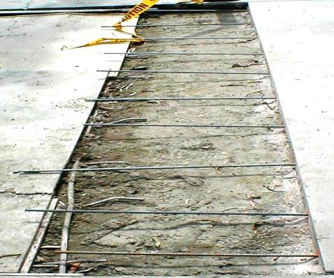 Vivaldi antennas are used as the transceivers for wideband high-gain operations. The data set was taken over the walkway pavement. Figure (2-a) shows the walkway area during the repair process.