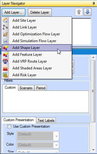 Part 2: Starting With a New Project and Model 2. At the top of the Layer Navigator, click Add Layer..., and select Add Shape Layer. 3. Enable Use Predefined Layer Type, and select Countries. 4.