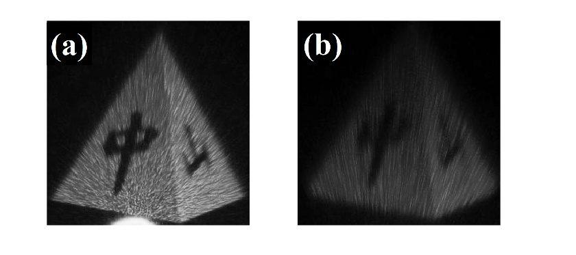 Fig. 2. Imaging quality for the same pyramid at different lateral positions.