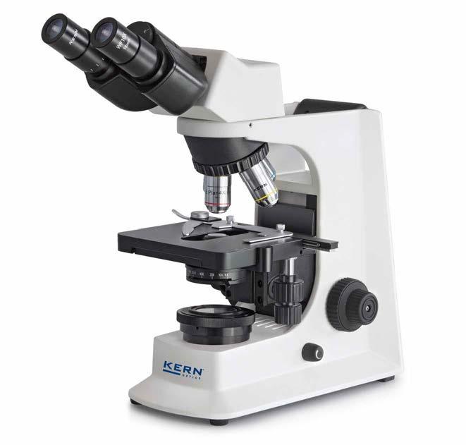 Compound microscopes KERN OBF-1 OBL-1 Trinocular version Objectives OBF LAB LINE The variable model for the flexible user in the laboratory and vocational training Simple polarising attachment