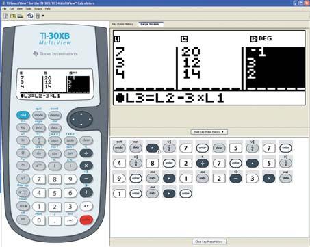 TI-34 MultiView functions enables you to illustrate different mathematical concepts to learners, regardless of the