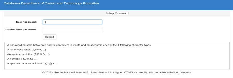Step 6: Enter a password, confirm the password and click on