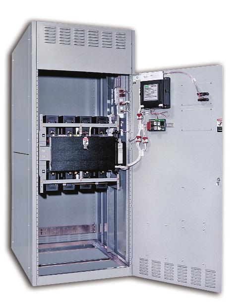 7000 SERIES Power Switching Solutions Fig. 2: Four pole, Closed Transition Switch rated 1000 Amperes in Type 1 enclosure.