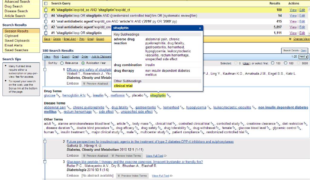3 Manage Results: Preview Abstracts and Index terms Preview Abstract Read the abstracts directly from the Search Results page to assess their relevance.