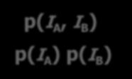 Information Theory H(I A,I B ) = H(I A ) + H(I B ) - MI(I A,I B ) Joint Entropy Individual
