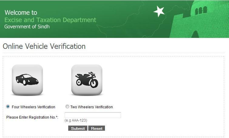 Now online web users can check & verify the status of any vehicle by entering its Vehicle Registration number (number plate) into the searching criteria.