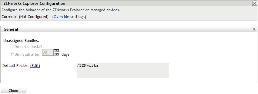 Click OK to apply the changes. 5.2 Configuring ZENworks Explorer Settings on the Device Folder Level 1 In ZENworks Control Center, click the Devices tab.