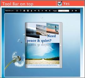 (3) Tool Bar on Top (only in Float Template) If you want to place the toolbar in Float templates on the top of