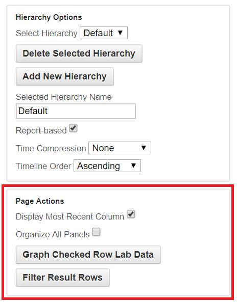 Checking the Report-based box organizes labs as they were ordered/resulted (i.e. in a Report form), not by the selected hierarchy.