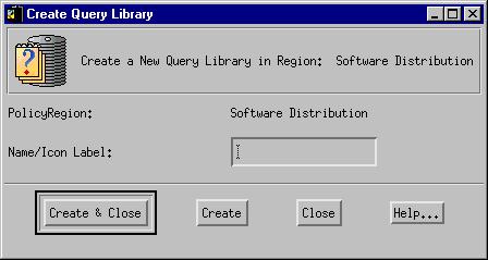 Creating TME 10 Inventory Queries the Software Distribution policy region, and will contain a query for determining the operating system and software installed on a machine. 1. Double-click on the Software Distribution policy region icon to display the Policy Region window: Software Deployment Using File Packages 1.
