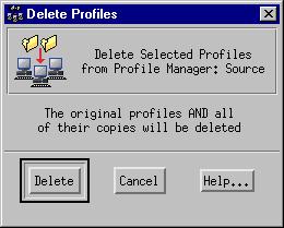 Deleting a Profile Desktop Use the following steps to delete a file package or AutoPack: 1. From a profile manager, select the profile icons to delete and select Profiles -> Delete.