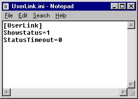 Using UserLink for TME 10 Software Distribution To create this file, open a text editor, such as Notepad, and create the following UserLink.