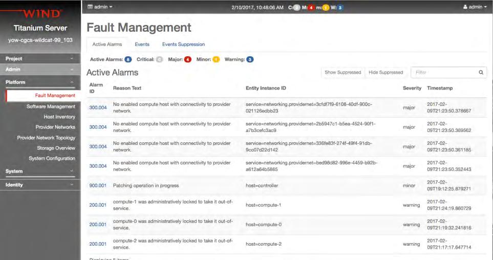 REPO: stx-fault StarlingX Fault Mgmt Framework for infrastructure services via a client API to: Set, clear