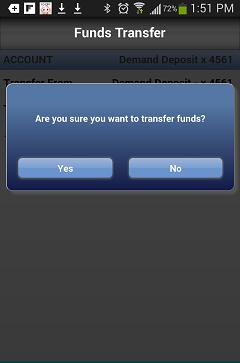 "Funds Transfer," you will be shown a