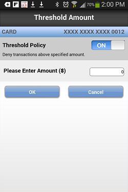 Controls: Threshold Amount You can specify "Threshold Amount" above which transactions should