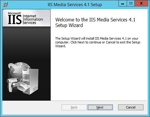 The installation of IIS Media services requires a basic stock
