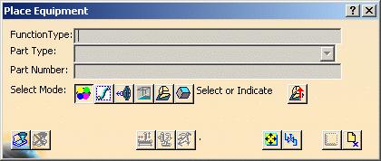 Click the equipment you want to place first, in this case EQ-19. 2. NOTE: Use of the Select Mode buttons is explained in Placing Parts. Refer to that task.