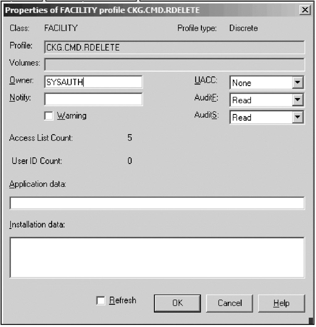 Procedure To change the properties of a resource profile, complete these steps: 1. Select the profile and select Navigate > Properties from the main menu. Figure 50.