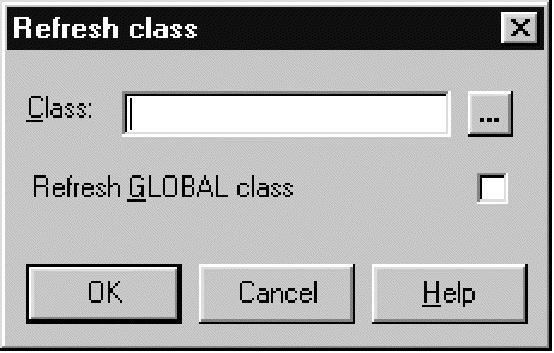 Refreshing a class 2. Click Refresh to make the changes effective immediately. For users that have cached profiles, the changes do not become effective until you refresh the class. 3.