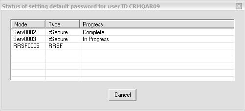 Using the Find dialog Figure 7. Multiple system progress Status form As each action completes, the progress form is updated to indicate the status of the action on each node.