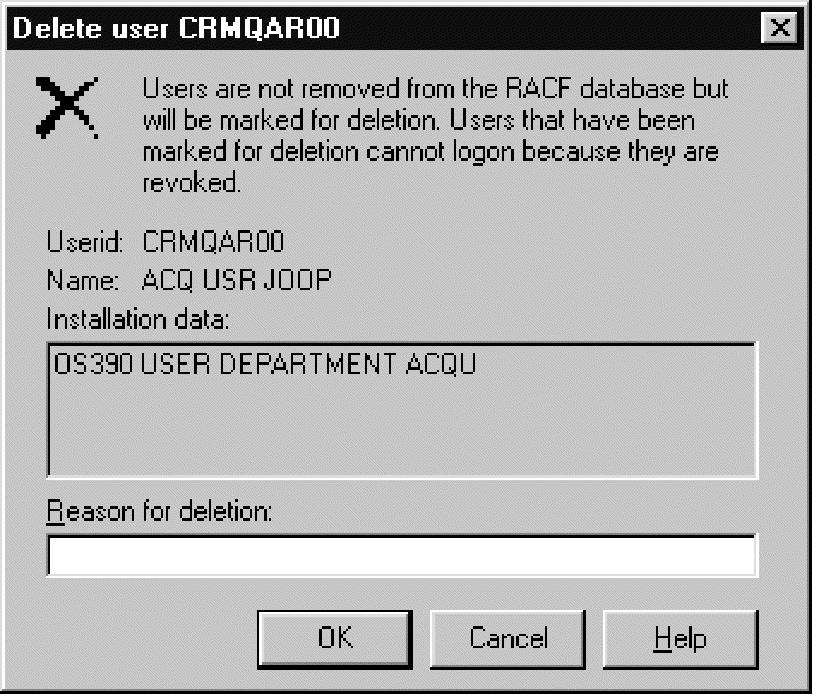 Note: There is no check whether the value is unique in the RACF database. Checking on this scale triggers a full database read, which can consume system and network resources for an extended period.