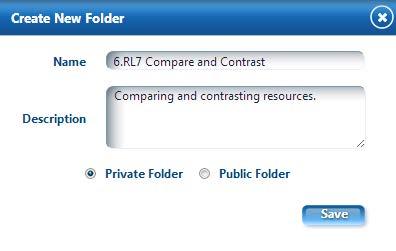 On the left side, resources are categorized based on the tab the resource(s) was/were selected.