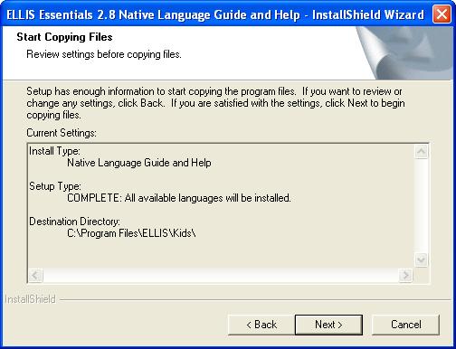 Chapter 5 Upgrading from ELLIS Essentials 2.7 for Windows d. After you choose Complete Installation and click Next, the Complete Installation Summary screen appears (Figure 5-43).