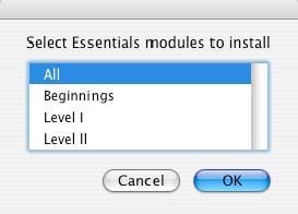 Chapter 8 Macintosh Network Installations 9. Choose which modules to install.