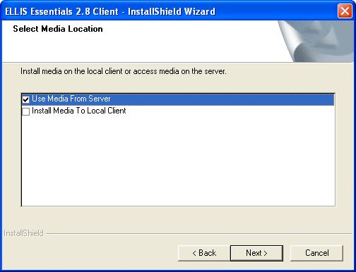 Chapter 2 Windows Network Installations 10. Choose the location of the media files.
