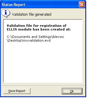 Chapter 4 Windows Registration 8. Finish validation file creation. If your validation file was successfully created, a confirmation message will appear (Figure 4-13).
