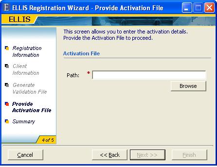 Chapter 4 Windows Registration 13. Locate the activation file.